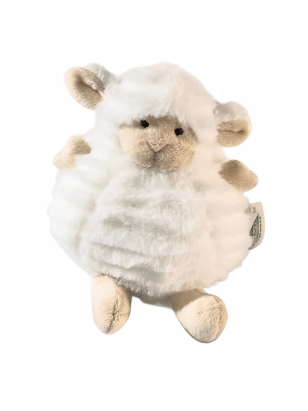Mary Meyer Fluff Ball Lamb White Stuffed Beanbag Plush Toy 6”